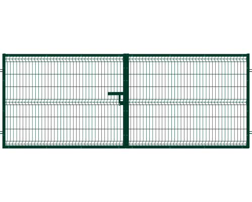 Brama dwuskrzydłowa 4 m, ogrodzeniepanelowe, kolor zielony