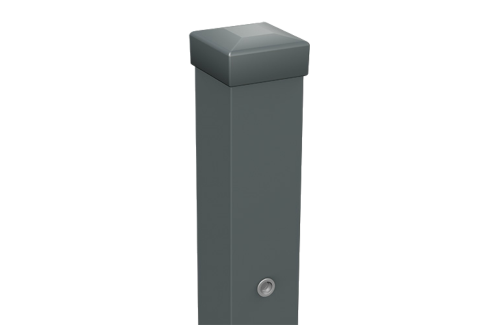 Słupek do furtki i bramy z nitonakrętką, 10x10x220 cm, kolor antracyt, cynkowany