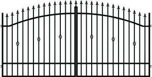 Kétszárnyú kapu 4 m, 180 cm magas, Polis kerítés (1)