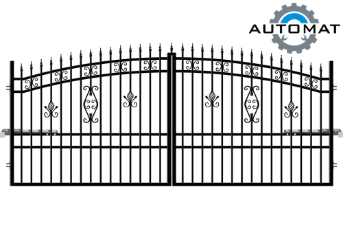 Kétszárnyú kapu 3 m automatával, Alicja 2 kerítés