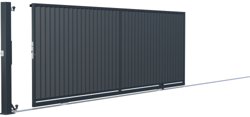 Egyedi gyártású tolókapu ellensúly nélkül, Lila kerítés (1) (1)