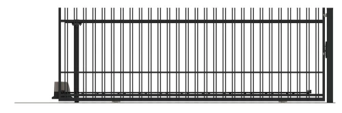 Egyedi gyártású tolókapu ellensúly nélkül, Lotos kerítés (1)