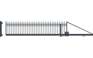 Jobb tolókapu, OXFORD kerítés 119x400 AUTOMAT (1)