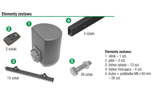 Elementy zestawu Simple Move 101