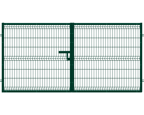 Brama dwuskrzydłowa 3 m, ogrodzenie panelowe, kolor zielony