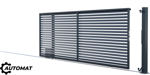 Egyedi gyártású tolókapu ellensúly nélkül, Bryza kerítés (1)