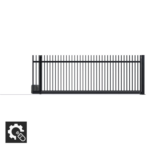 Egyedi gyártású tolókapu ellensúly nélkül, Lotos kerítés