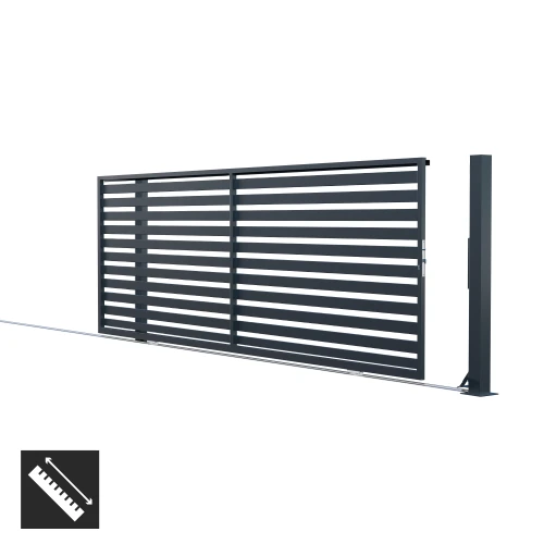 Egyedi gyártású tolókapu ellensúly nélkül, Szafir M kerítés