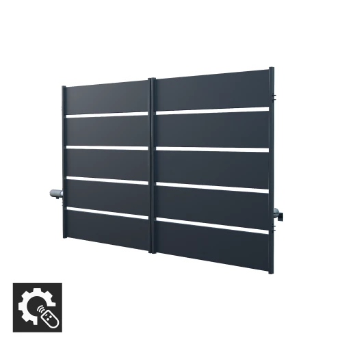 Kétszárnyú kapu 3 m automatával, Opal kerítés