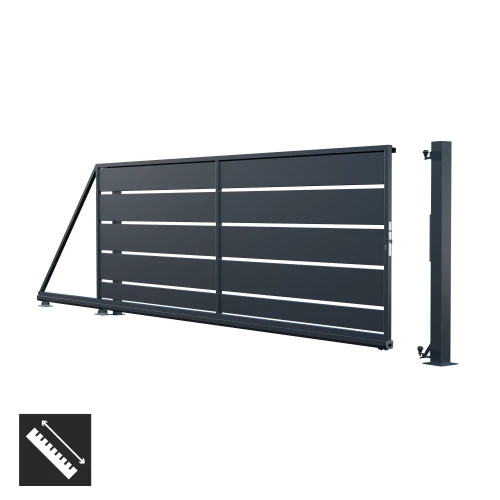 Egyedi gyártású tolókapu, Opal kerítés