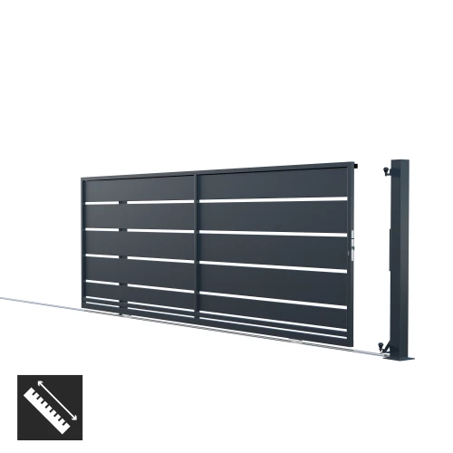 Egyedi gyártású tolókapu ellensúly nélkül, Opal kerítés