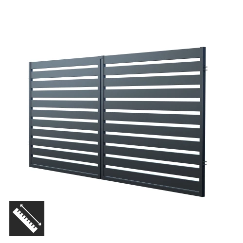 Egyedi gyártású kétszárnyú kapu, Szafir XL kerítés