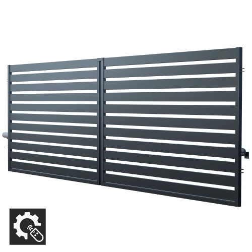 Kétszárnyú kapu 5m automatával, Szafir XL kerítés