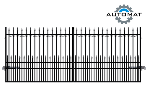 Kétszárnyú kapu 3 m automatával, York 2 kerítés