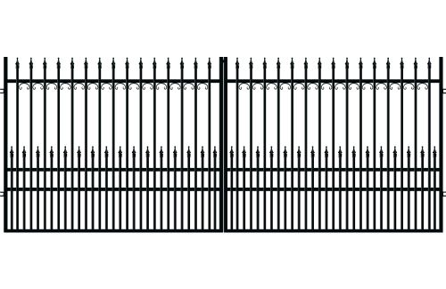 Brama dwuskrzydłowa 4 m, ogrodzenie York 2