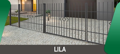 Brama przesuwna bez przeciwwagi lewa z automatem - ogrodzenie Lila