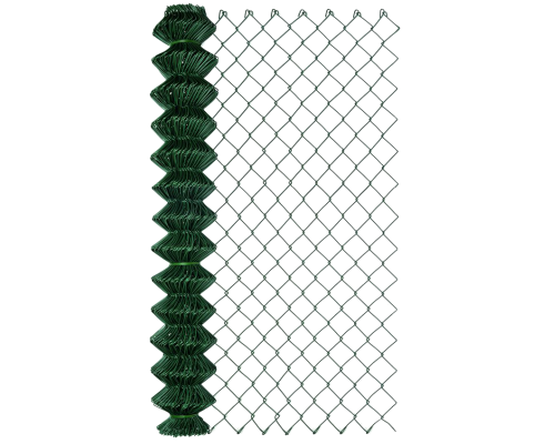 Siatka pleciona powlekana PCV, wys. 125 cm, dł. 10 m, średnica drutu: 2,4 mm, kolor zielony