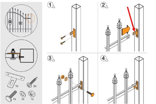 Łącznik typu "T" - sposób montażu