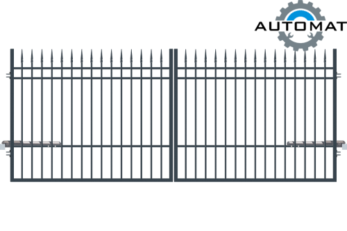 Kétszárnyú kapu 3 m automatával, Portland kerítés