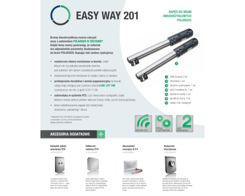 Easy Way, automat do bramy dwuskrzydłowej