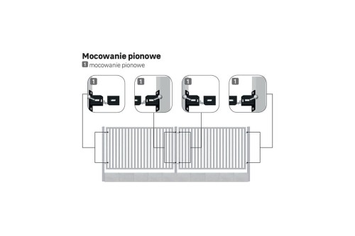 Łącznik pionowy do przęsła 4 szt. - zastosowanie