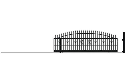 Brama przesuwna bez przeciwwagi lewa - ogrodzenie Eliza III