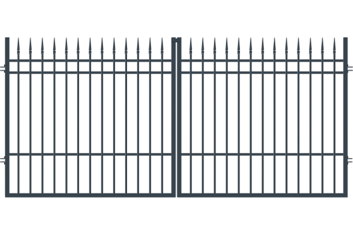 Egyedi gyártású kétszárnyú kapu, Portland kerítés