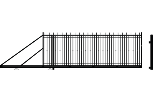 Egyedi gyártású tolókapu, Londyn 2 kerítés