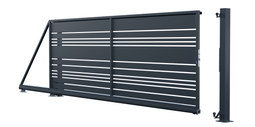 Egyedi gyártású tolókapu, Lavender kerítés