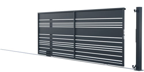 Egyedi gyártású tolókapu ellensúly nélkül, Lavender kerítés