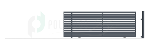 Egyedi gyártású tolókapu ellensúly nélkül, Szafir XL kerítés