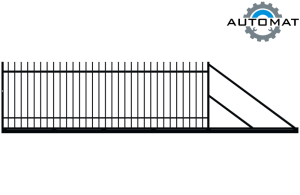 Jobb tolókapu automata géppel, Nicea kerítés