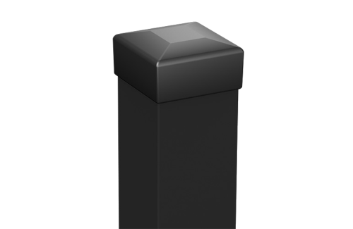 Słupek do przęsła, 5x5x200 cm, kolor czarny, cynkowany