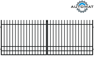 Kétszárnyú kapu 3,5 m automatával, Nicea kerítés
